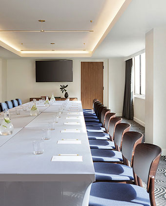Ellicott Meeting Room Long Table with chairs